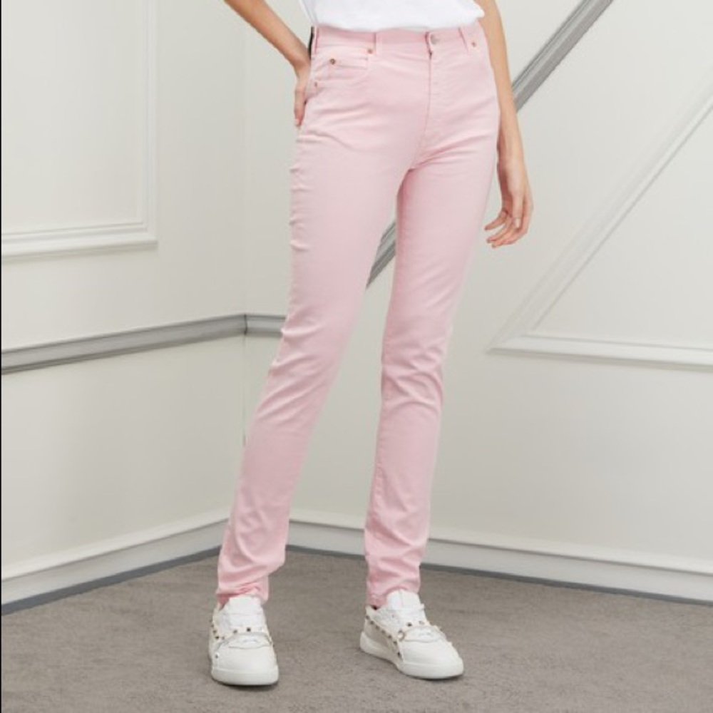 GUCCI High Waist Logo Patch Skinny Jeans In 5893 - Picture 8 of 10